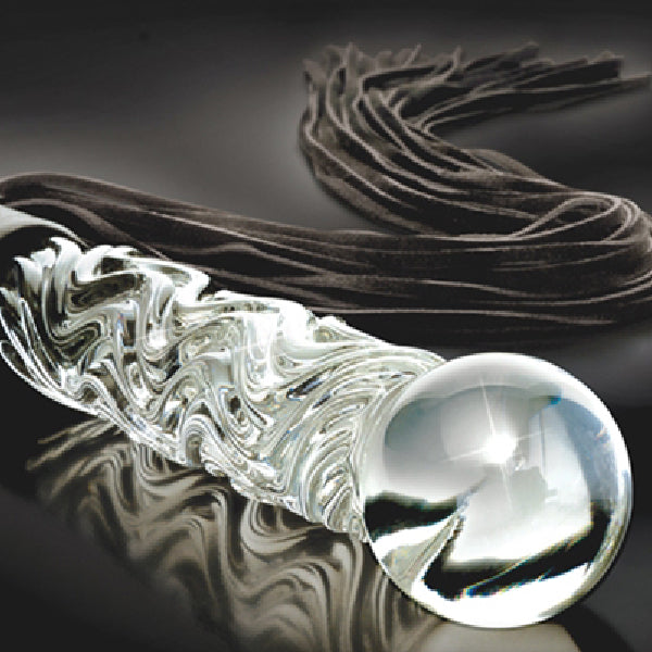 Icicles No. 38 Insertable Glass Handled Leather Flogger