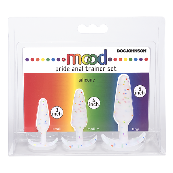 Doc Johnson Mood Pride Confetti Silicone Anal Plug Trainer Set