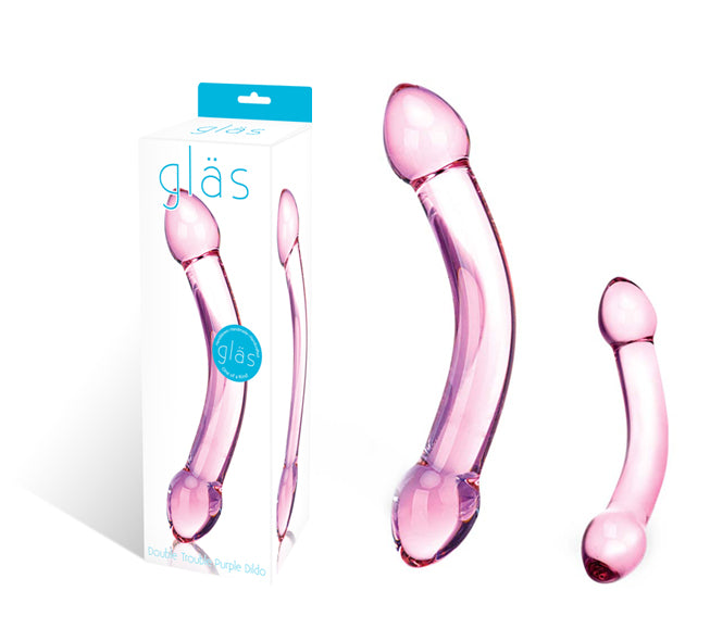 Gläs Double Trouble Glass Dildo