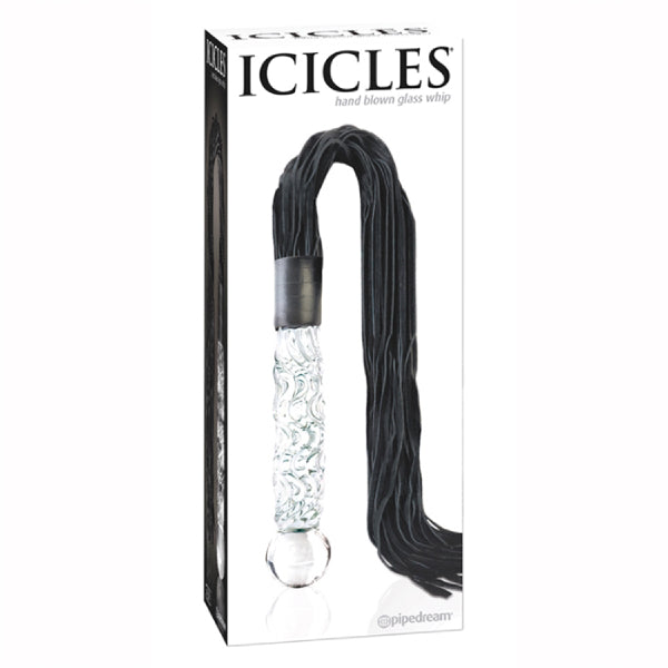 Icicles No. 38 Insertable Glass Handled Leather Flogger