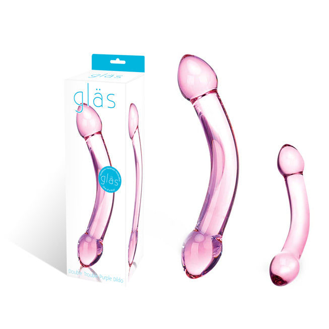 Gläs Double Trouble Glass Dildo